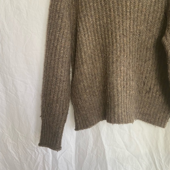Madewell Loretto Mockneck Sweater Heather Otter Brown Size Small - Picture 9 of 14